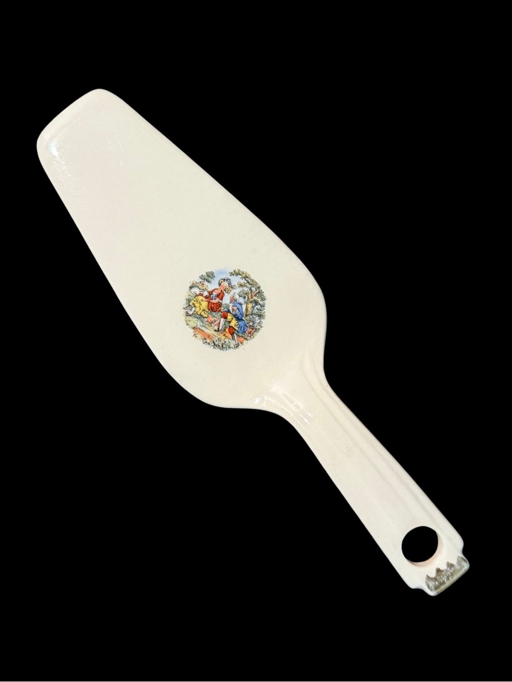 Vintage Glazed Ceramic Cake Server